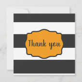 Halloween striped "Dankuwel" Kaart (Voorkant)