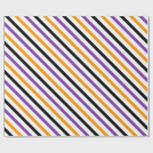 Halloween Stripes – Bold Diagonal Pattern Cadeaupapier (Vlak)
