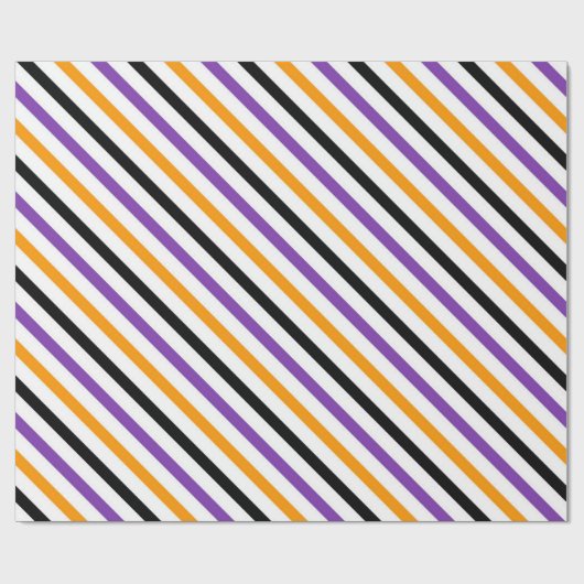 Halloween Stripes – Bold Diagonal Pattern Cadeaupapier (Vlak)
