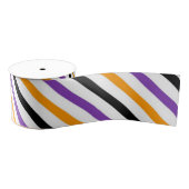 Halloween Stripes – Bold Diagonal Pattern Grosgrain Lint (Spoel)