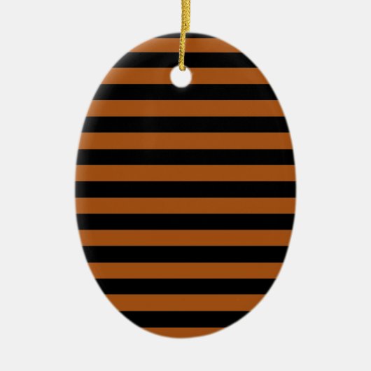 Halloween Stripes Keramisch Ornament (Voorkant)