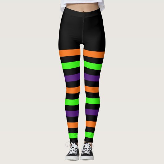 Halloween Stripes Leggings (Voorkant)