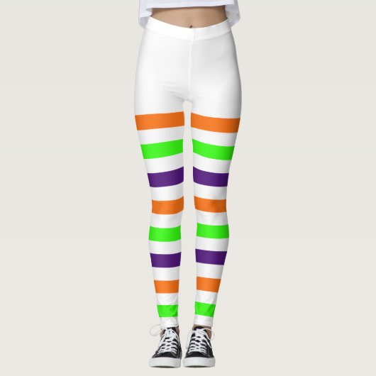 Halloween Stripes Leggings (Voorkant)