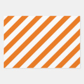Halloween Stripes Oranje White Black Inpakpapier Vel (Voorkant 2)