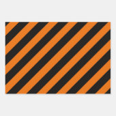 Halloween Stripes Oranje White Black Inpakpapier Vel (Voorkant)