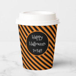 Halloween Stripes Papieren Bekers