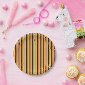 Halloween Stripes Papieren Bordje (Feest)