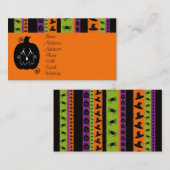 Halloween Stripes-profielkaart Visitekaartje (Voorkant / Achterkant)