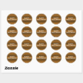 Halloween Stripes Ronde Sticker (Vel)
