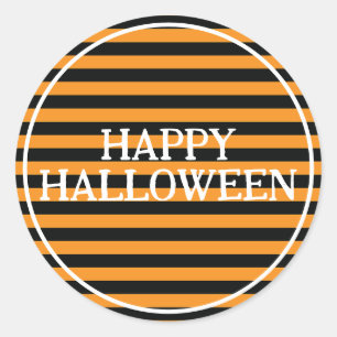Halloween Stripes Ronde Sticker