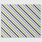 Halloween Stripes - Vet diagonaal patroon Cadeaupapier (Vlak)