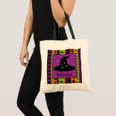 Halloween Stripes Witch Pet Bag Tote Bag (Voorkant (product))