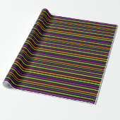 Halloween Stripes Wrapping Paper Cadeaupapier (Uitgerold)