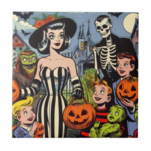  Halloween strips Tegeltje (Voorkant)