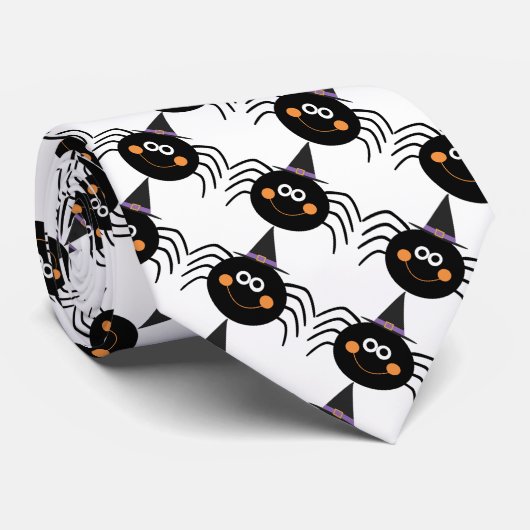 Halloween Stropdas/Cute Spiers Stropdas (Opgerold)