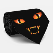 Halloween Stropdassen Black Cat Halloween Neckties (Opgerold)