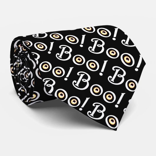 Halloween Stropdassen Boo Neckties Ghost Stropdas  (Opgerold)