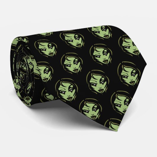 Halloween Stropdassen Cute Zombie Neckties Customi (Opgerold)