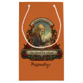 Halloween Student Skelet Grappig Quote Personalise Klein Cadeauzakje (Achterkant)