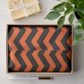 Halloween Style | Oranje zwarte Chevron Stripes Tissuepapier (Geschenk)