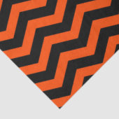 Halloween Style | Oranje zwarte Chevron Stripes Tissuepapier (Detail)