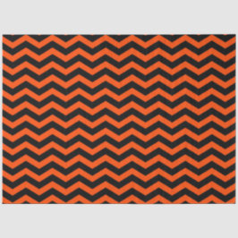 Halloween Style | Oranje zwarte Chevron Stripes Tissuepapier