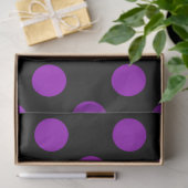 Halloween Style | Paarse Stippen op zwart Tissuepapier (Geschenk)