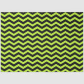 Halloween Style | Peridot Green Black Chevron Tissuepapier (Voorkant)