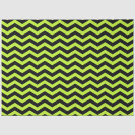 Halloween Style | Peridot Green Black Chevron Tissuepapier