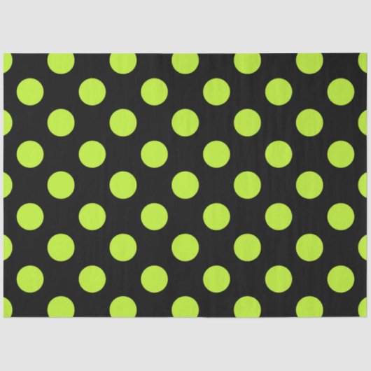 Halloween Style | Peridot Green en Black Stippen Tissuepapier (Voorkant)