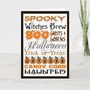 Halloween Subway Art Kaart