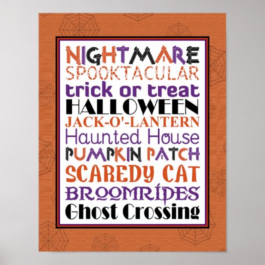 Halloween Subway Kunstposter Poster (Voorkant)