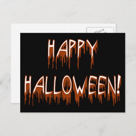 Halloween Suffering Text Briefkaart (Voorkant / Achterkant)