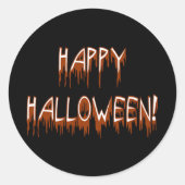 Halloween Suffering Text Ronde Sticker (Voorkant)