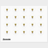 Halloween Sugar Skull Bulldog Gift Hart Sticker (Vel)