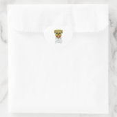 Halloween Sugar Skull Bulldog Gift Hart Sticker (Tas)