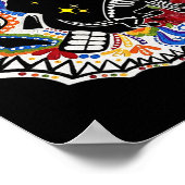 Halloween Sugar Skull Chihuahua en Moon Lover Poster (Hoek)