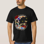 Halloween Sugar Skull Dachshund en Moon gift T-shirt (Voorkant)