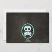 Halloween Sugar Skull Day of the Dead Party Invite Kaart (Achterkant)