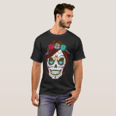 Halloween - Sugar Skull Face Paint Relaxed Fit T-shirt (Voorkant volledig)