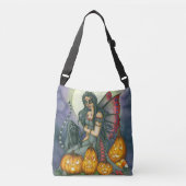 Halloween Sugar Skull Fairy Pumpkin Cat Crossbody Tas (Voorkant)