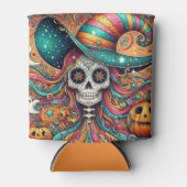 Halloween Sugar Skull, Ghost en Pumpkins Blikjeskoeler (Voorkant)