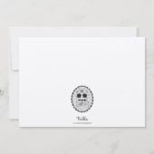 Halloween Sugar Skull in Crossbone Kraft Kaart (Achterkant)