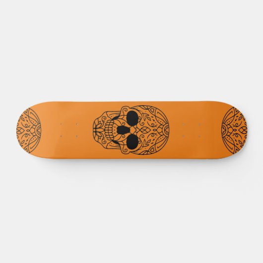 Halloween Sugar Skull Skateboard (Horizontaal)