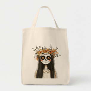 Halloween Sugar Skull Woman Schouder Tas