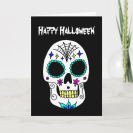Halloween Suiker Schedel Groet Kaart