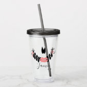 Halloween Suiker Schedel Half Script Monogram Acryl Drinkbeker (Links)