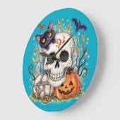 Halloween,Suiker Schedel Kitty ,Schattig,Jack O La Grote Klok (Hoek)