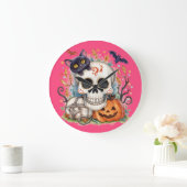 Halloween,Suiker Schedel Kitty ,Schattig,Jack O La Grote Klok (Huis)