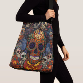 Halloween, Suiker Schedel Pompoen Feest, Calavera Crossbody Tas